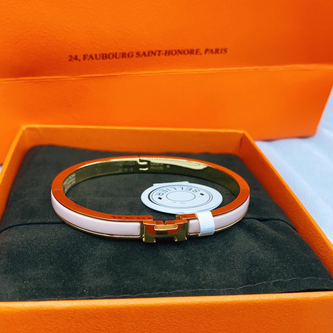GlowCLASSIC HM CLIC  PINK 8MM ENAMEL BRACELET