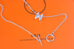 GlowHM NECKLACE H LETTER OVAL SERIES