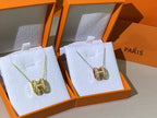 GlowHM CLIC YELLOW ENAMEL GOLD NECKLACE