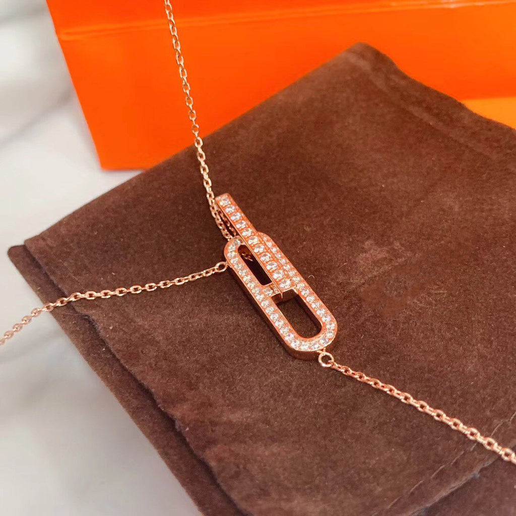 GlowHM NECKLACE PLATINUM ROSE GOLD DIAMOND