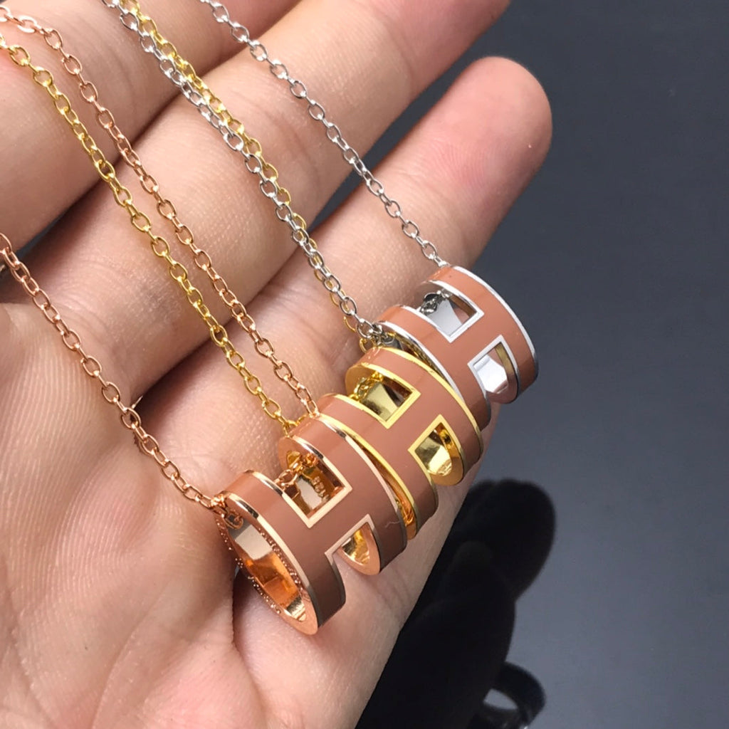 GlowH NECKLACE BROWN