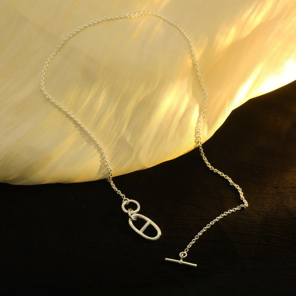 GlowHM CHAINE D'ANCRE PENDANT NECKLACE STERLING SILVER