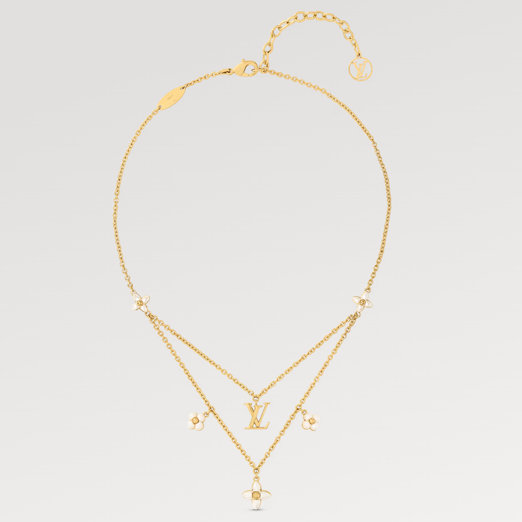 GlowFLOWERGRAM GOLD MOP DOUBLE ROW NECKLACE