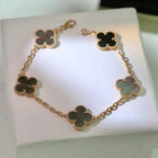 [Glow]New  CLOVER 5 MOTIF GRAY MOP BRACELET COLLECTION