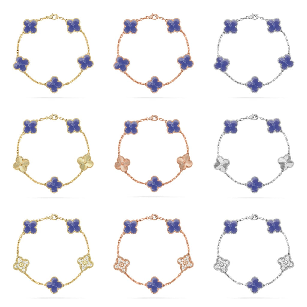 [Glow]New CLOVER 5 MOTIF BLUE VEINS BRACELET COLLECTION