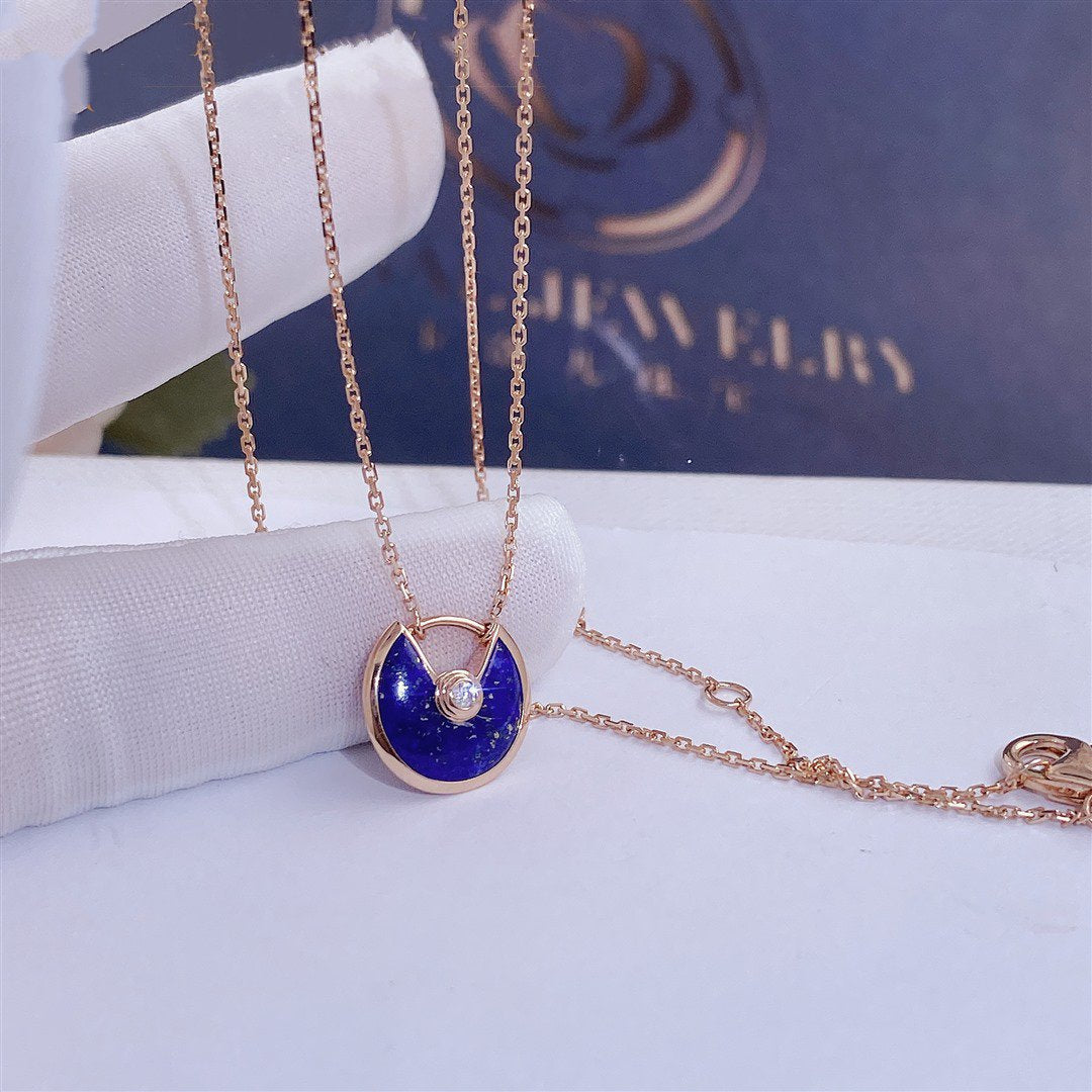 GlowAMULETTE ROSE GOLD AGATE NECKLACE