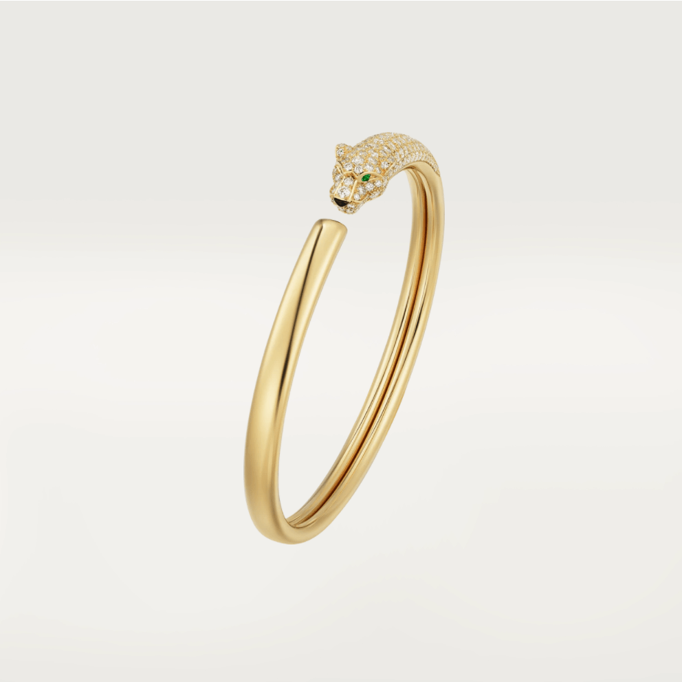 GlowPANTHERE GOLD DIAMOND OPEN BRACELET