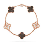 [Glow]New  CLOVER 5 MOTIF GRAY MOP BRACELET COLLECTION