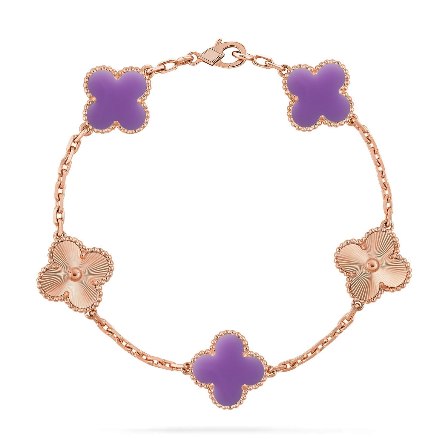 [Glow]New CLOVER 5 MOTIF LIGHT PURPLE BRACELET COLLECTION
