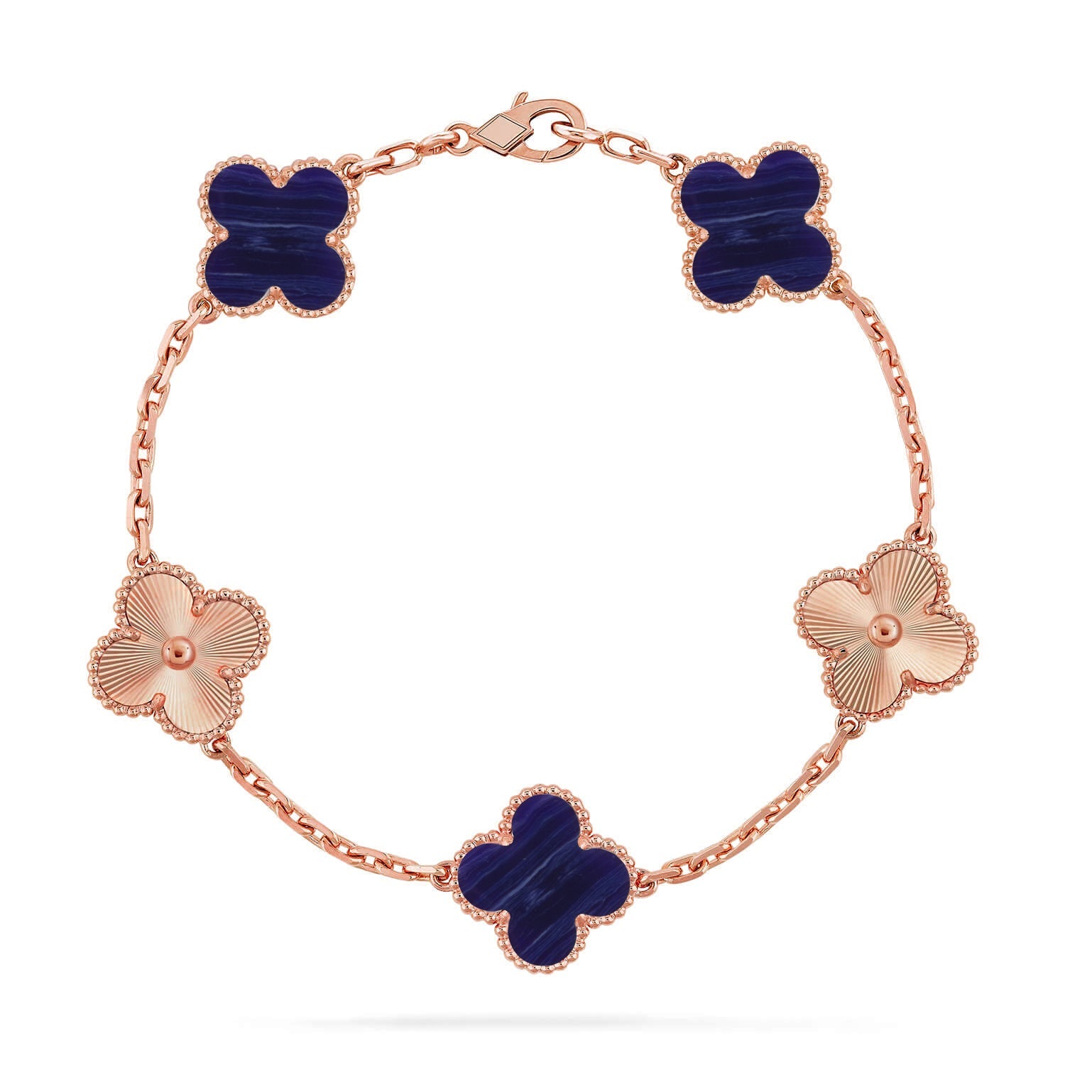 [Glow Jewelry]CLOVER 5 MOTIF PURPLE STRIPES BRACELET COLLECTION