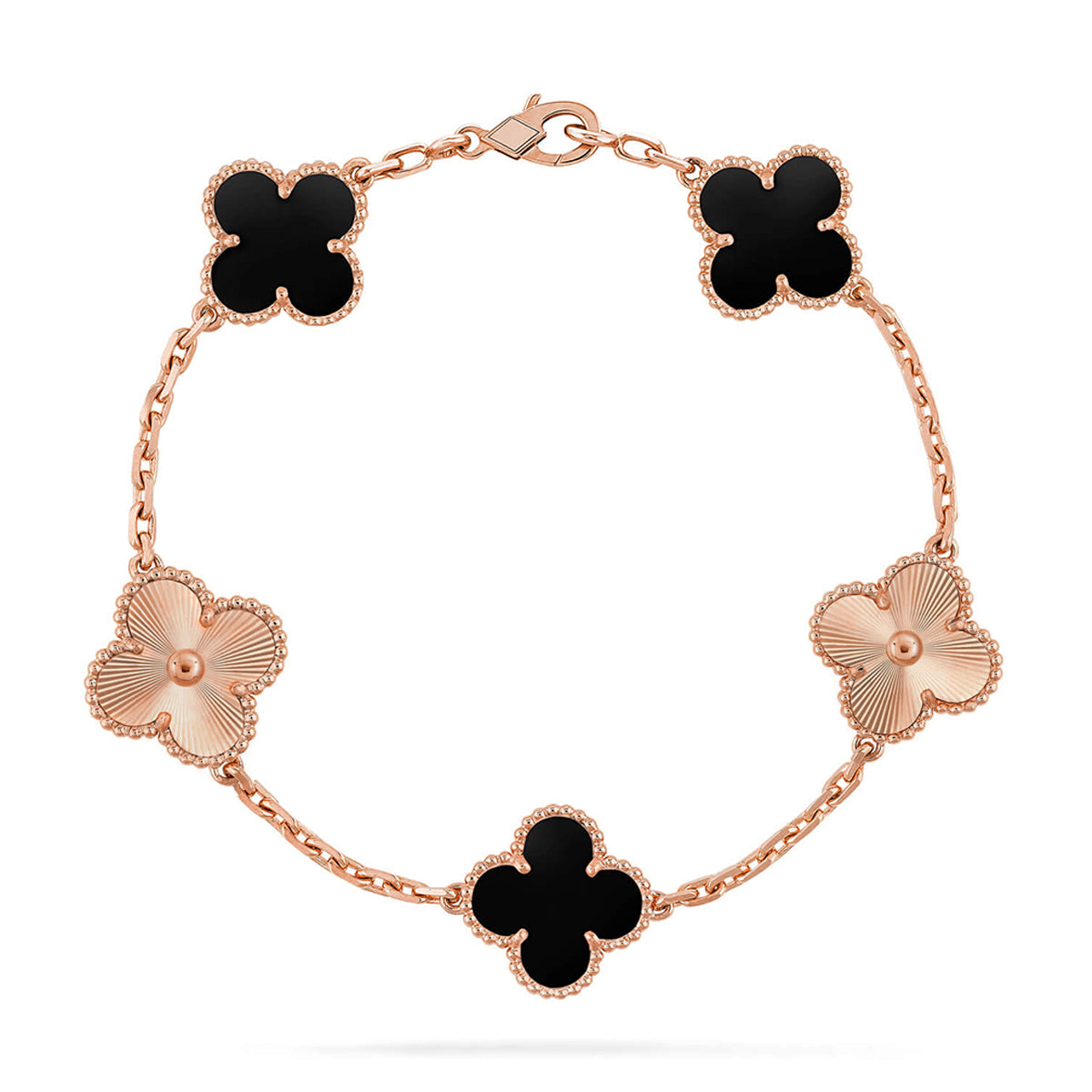 [Glow]New  CLOVER 5 MOTIF ONYXS BRACELET COLLECTION