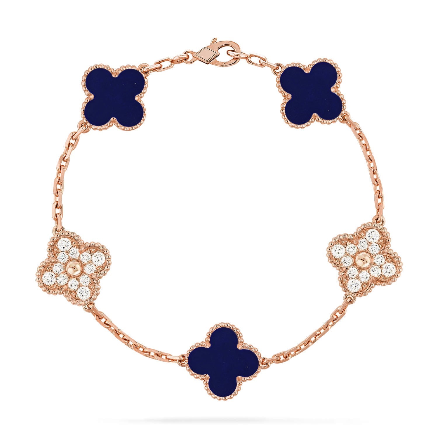 [Glow]New CLOVER 5 MOTIF LAPIS LAZULI BRACELET COLLECTION