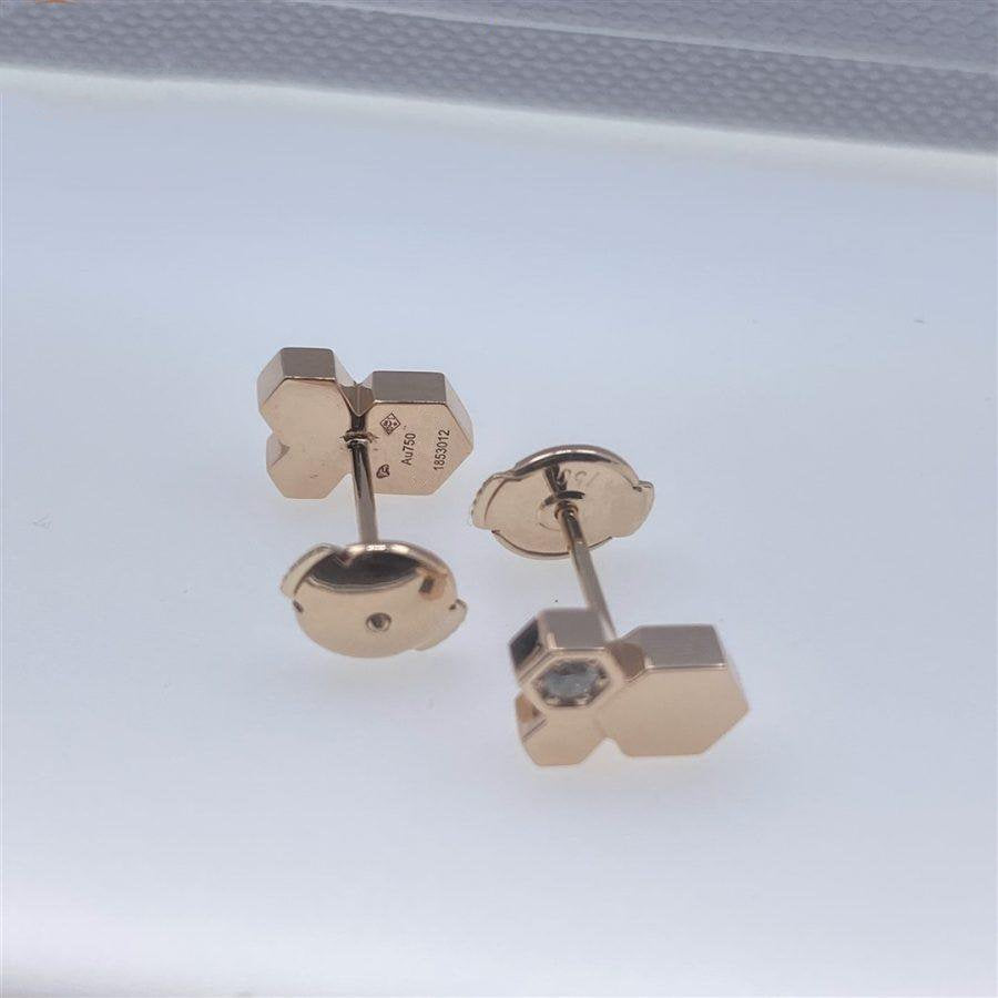 GlowBEE LOVE PINK GOLD DIAMOND EARRINGS