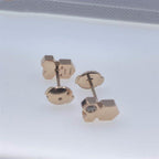 GlowBEE LOVE PINK GOLD DIAMOND EARRINGS