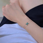 GlowJEUX BRACELET MALACHITE PINK GOLD 1 DIAMOND