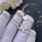 GlowJEUX BRACELET WHITE MOP PINK GOLD 1 DIAMOND