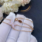 GlowJEUX BRACELET PINK MOP PINK GOLD 1 DIAMOND