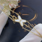 GlowJEUX BRACELET WHITE MOP GOLD 1 DIAMOND