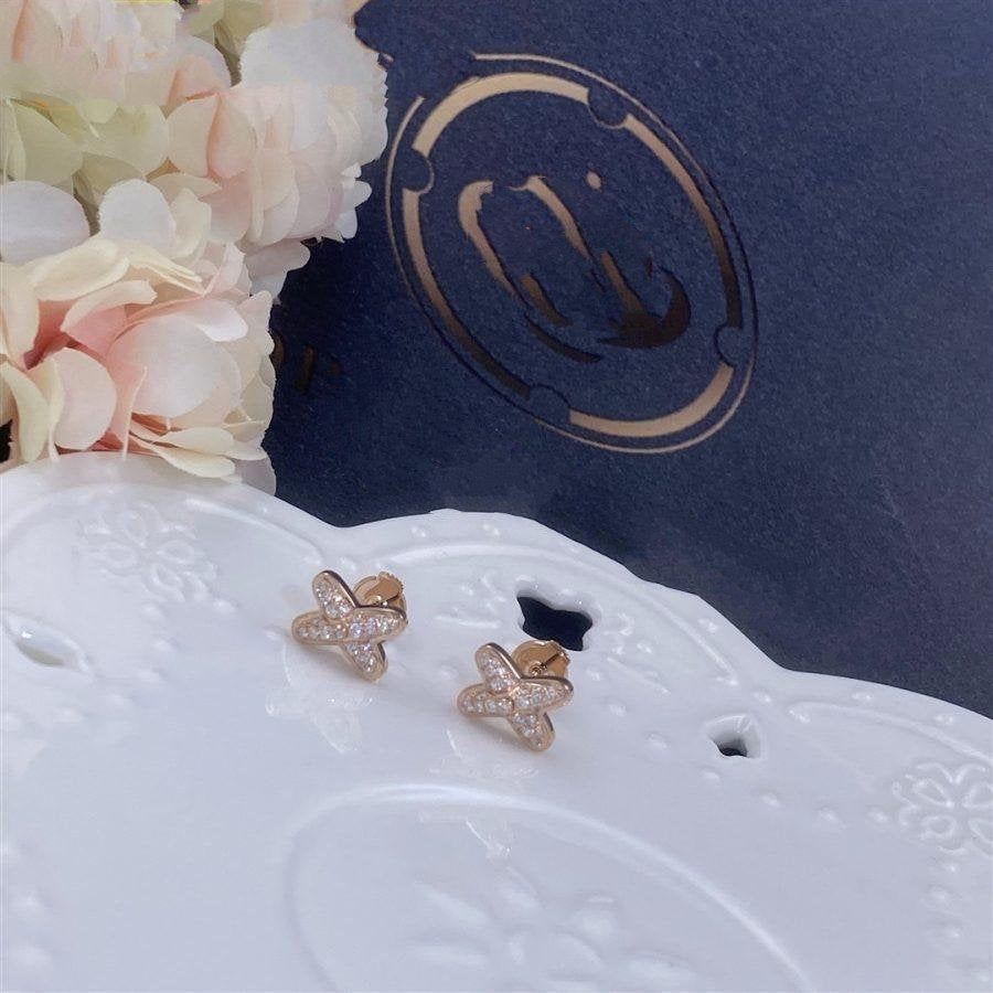 GlowJEUX DE PINK GOLD DIAMOND EARRINGS