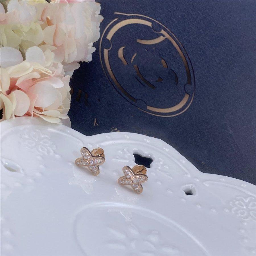 GlowJEUX DE PINK GOLD DIAMOND EARRINGS