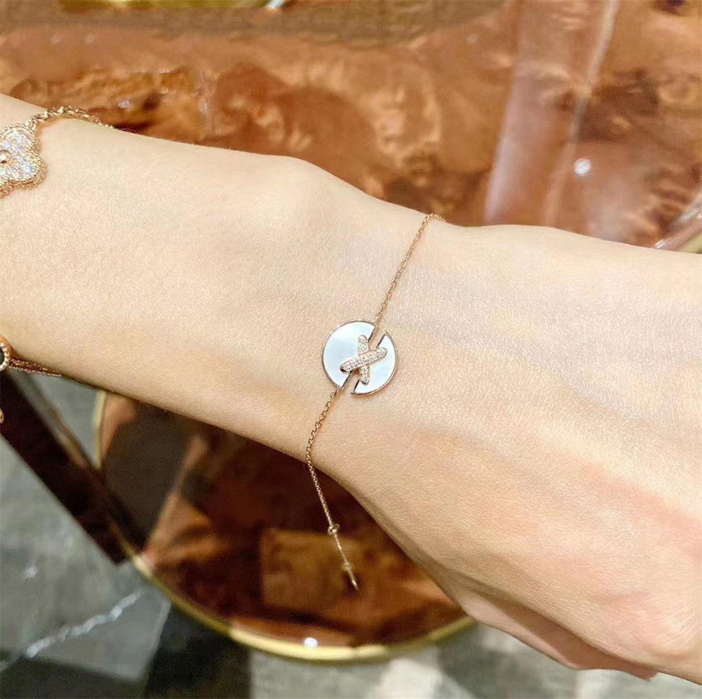 GlowJEUX DE BRACELET MOP PINK GOLD DIAMONDS