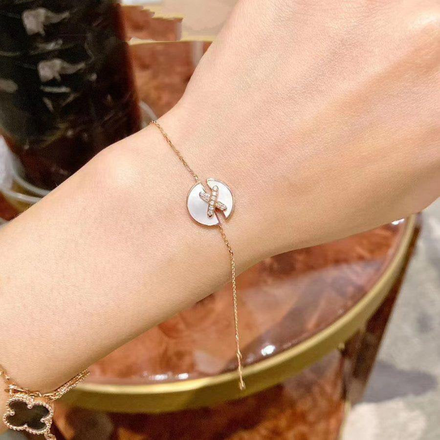 GlowJEUX DE BRACELET MOP PINK GOLD DIAMONDS