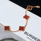 [Glow Jewelry] CLOVER 5 MOTIF RED CORNELIAN BRACELET COLLECTION