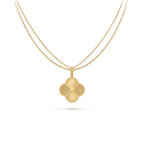 ¡®Glow¡¯CLOVER 25MM PEDANT NECKLACE GOLD