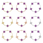 [Glow]New  CLOVER 5 MOTIF VIOLET BRACELET COLLECTION