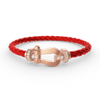 GlowFORCE LARGE HORSESHOE HALF DIAMOND BRACELET ROSE GOLD