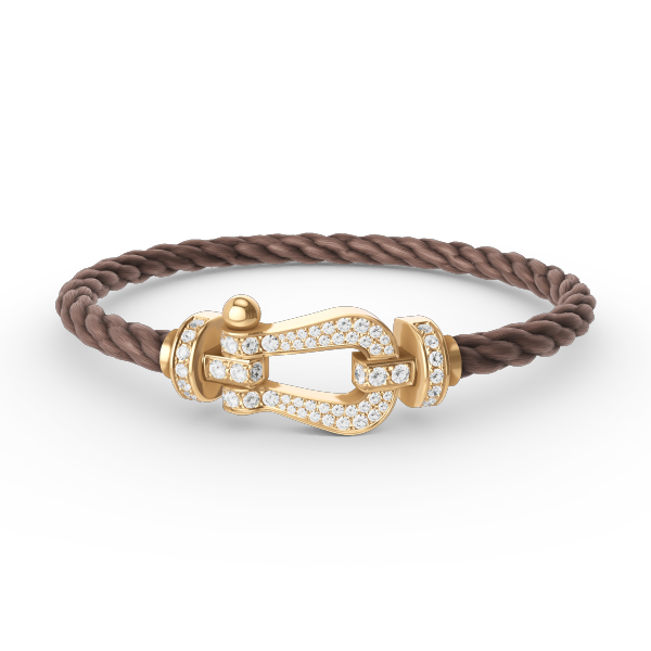 GlowFORCE LARGE HORSESHOE FULL DIAMOND BRACELET GOLD