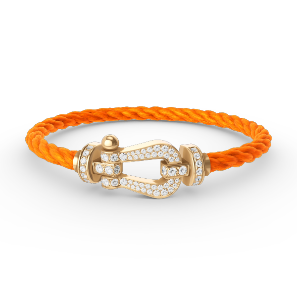 GlowFORCE LARGE HORSESHOE FULL DIAMOND BRACELET GOLD