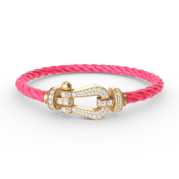 GlowFORCE LARGE HORSESHOE FULL DIAMOND BRACELET GOLD