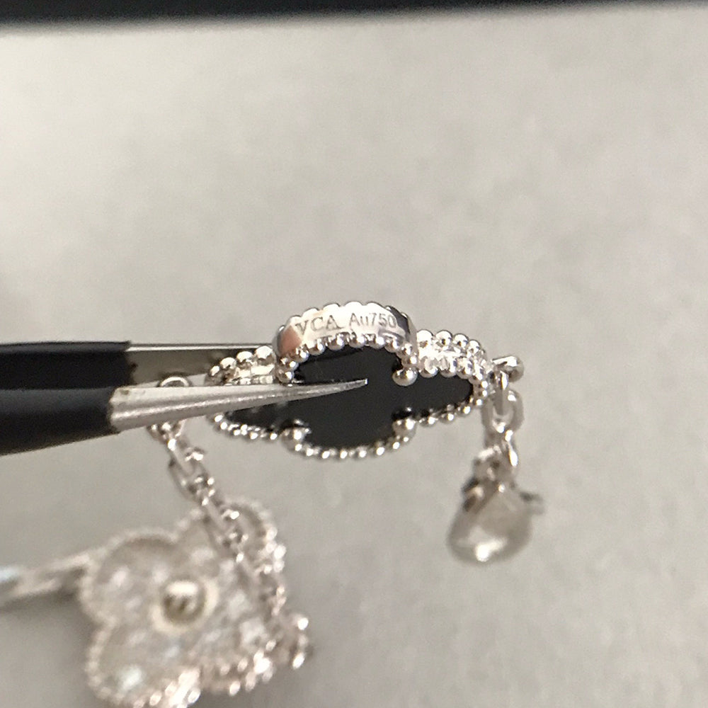 [Glow Jewelry] CLOVER 5 MOTIF ONYXS BRACELET COLLECTION