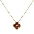 ¡®Glow¡¯CLOVER 15MM DIAMOND AND YELLOW TIGER'S EYE AGATE necklace