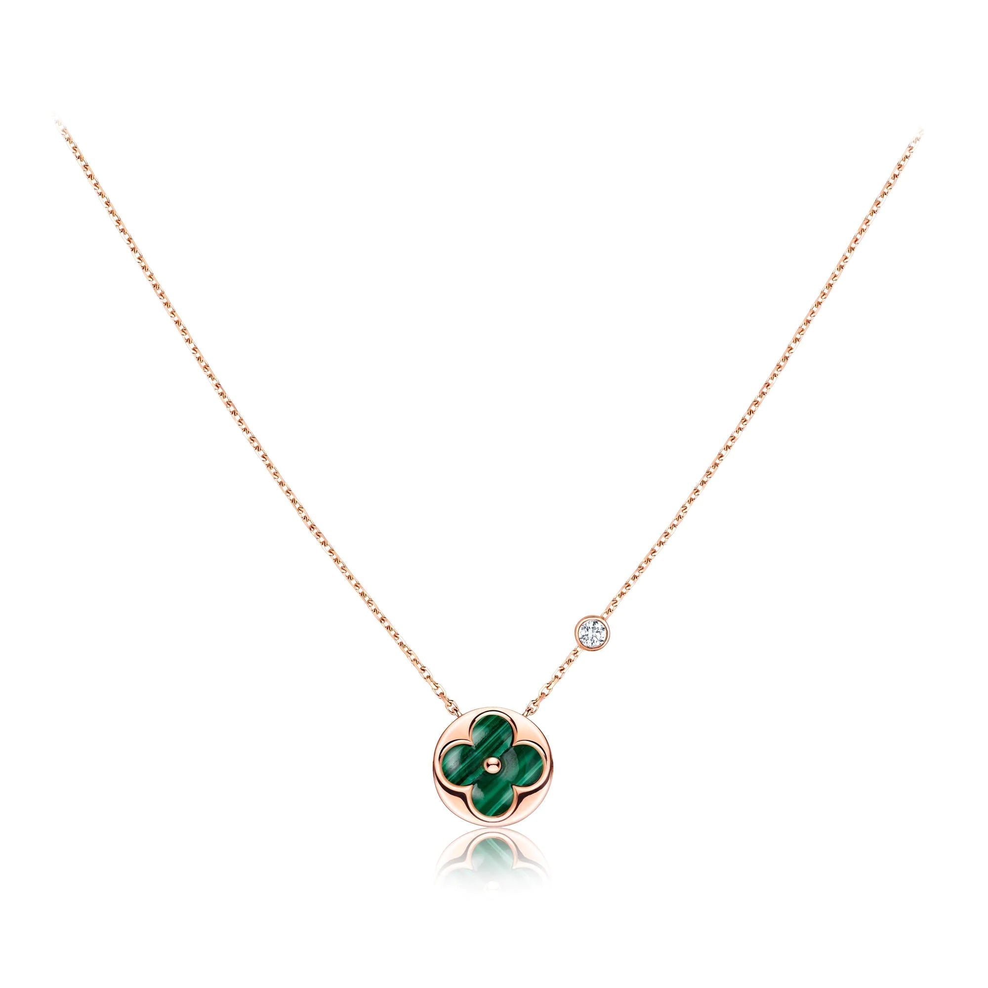 GlowSUN PEDANT PINK GOLD 1 DIAMOND NECKLACE