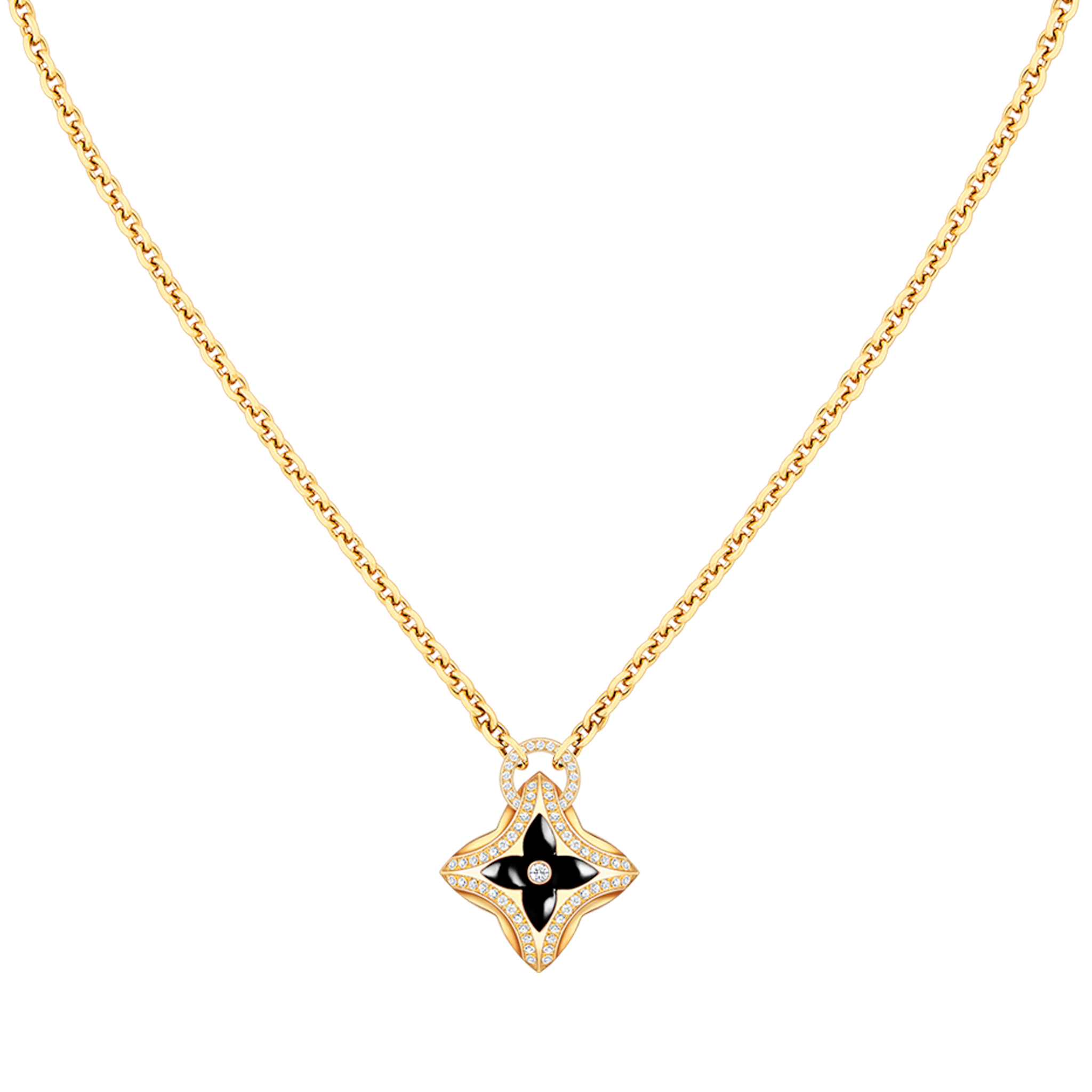 GlowSTAR PEDANT PINK GOLD DIAMOND NECKLACE