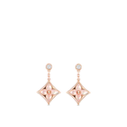 GlowDOUBLE STAR PINK GOLD MOP DROP EARRINGS