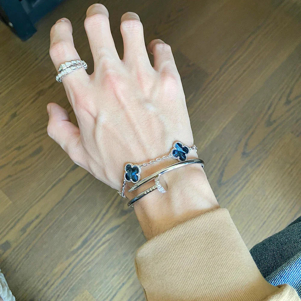 [Glow Jewelry]CLOVER 5 MOTIF PIETERSITE BRACELET COLLECTION