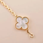 [Glow Jewelry]CLOVER WHITE PEARL MOP 5 MOTIF BRACELET COLLECTION