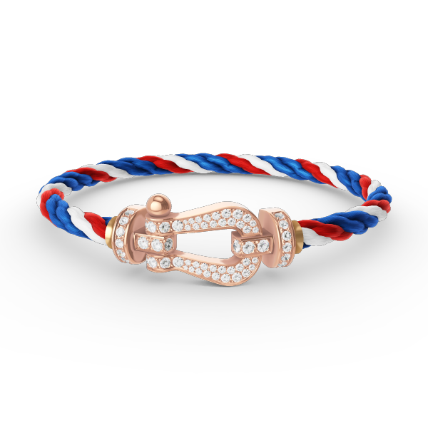 GlowFORCE LARGE HORSESHOE FULL DIAMOND BRACELET ROSE GOLD