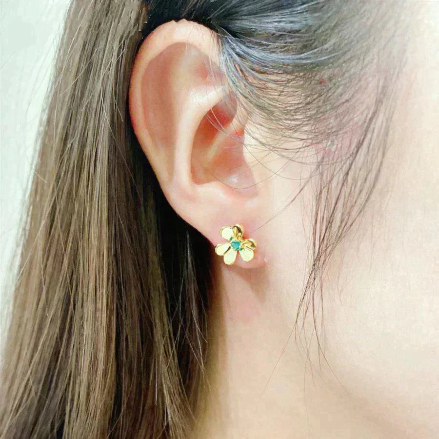 ¡®Glow¡¯FRIVOLE  FLOWER MALACHITE EARRINGS