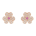 ¡®Glow¡¯FRIVOLE PINK GOLD FLOWER DIAMOND EARRINGS