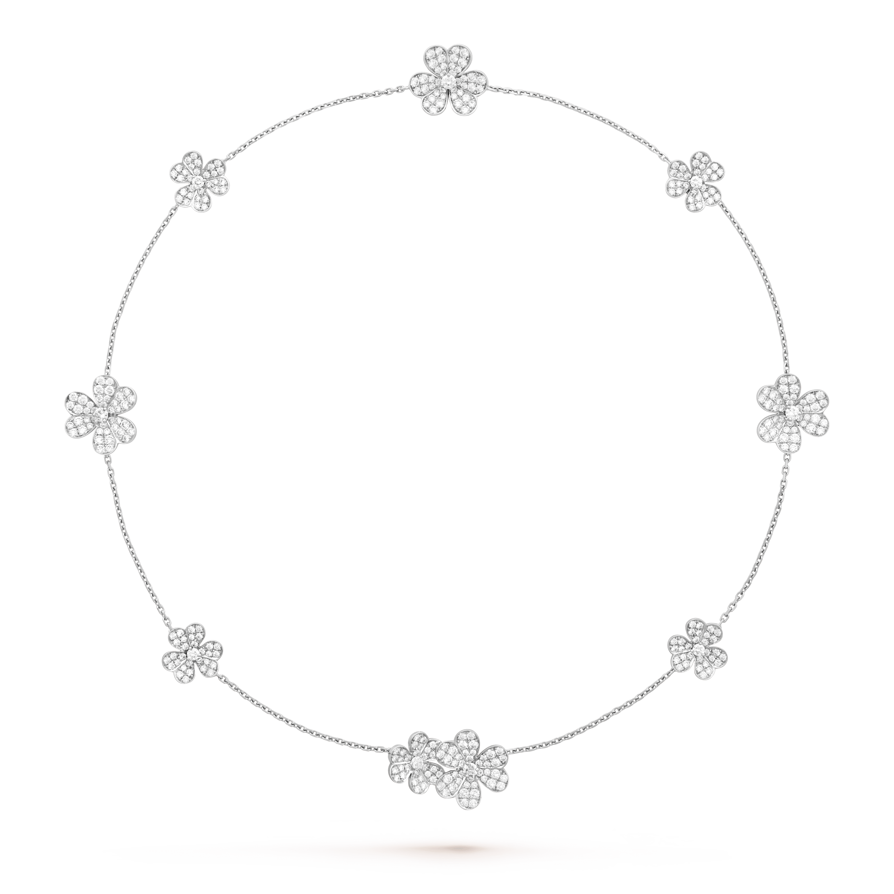 ¡®Glow¡¯FRIVOLE SILVER 9 FLOWERS NECKLACE