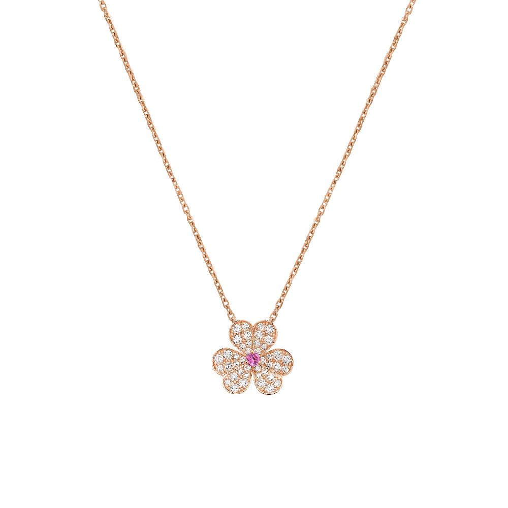 ¡®Glow¡¯FRIVOLE ROSE GOLD FLOWER DIAMOND NECKLACE