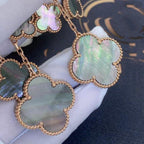 ¡®Glow¡¯CLOVER EARRINGS DARK MOP 4 MOTIFS ROSE GOLD