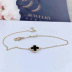 ¡®Glow¡¯CLOVER ONYX SINGLE FLOWER BRACELET