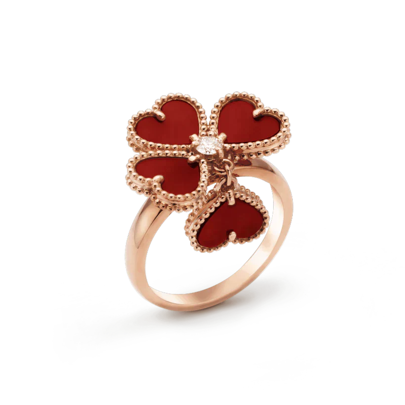 ¡®Glow¡¯SWEET CLOVER CARNELIAN RING
