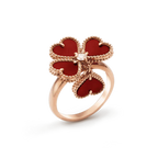 ¡®Glow¡¯SWEET CLOVER CARNELIAN RING