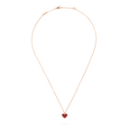 ¡®Glow¡¯SWEET CLOVER CARNELIAN HEART NECKLACE